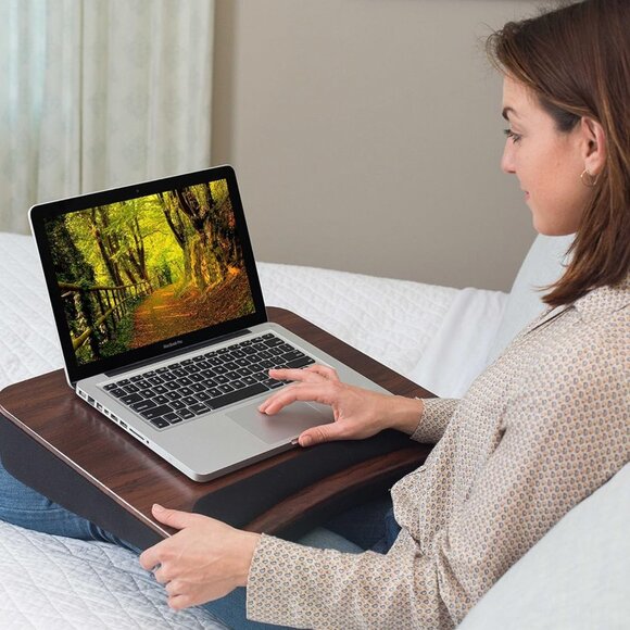 Sofia + Sam All Purpose Lap Desk (Wood top) with Memory Foam – Work from Home - Picture 6 of 10